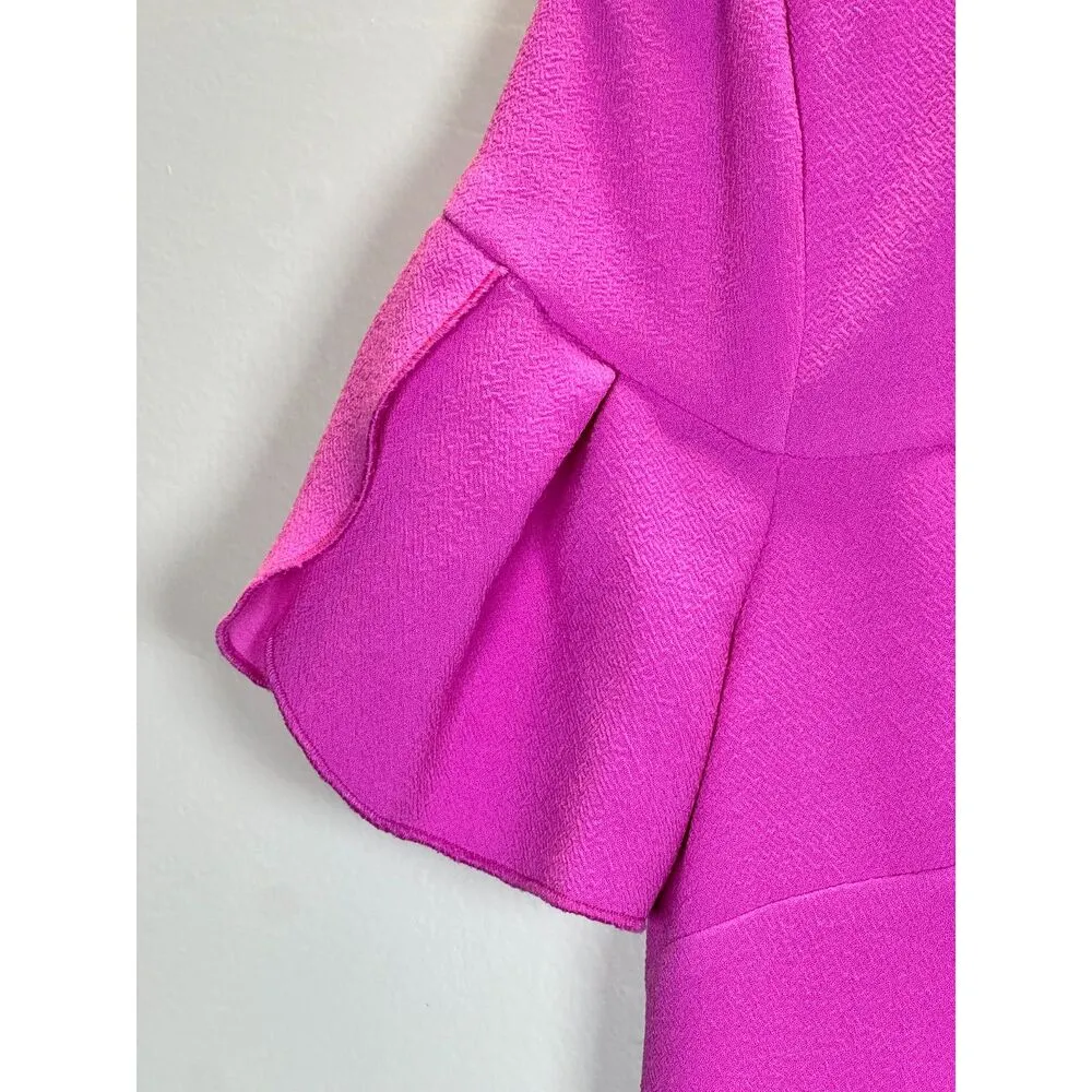 Trina Turk  Women's TD181003 Size 4 Pink Jacinta Shift Dress Short Sleeve EUC - Image 11