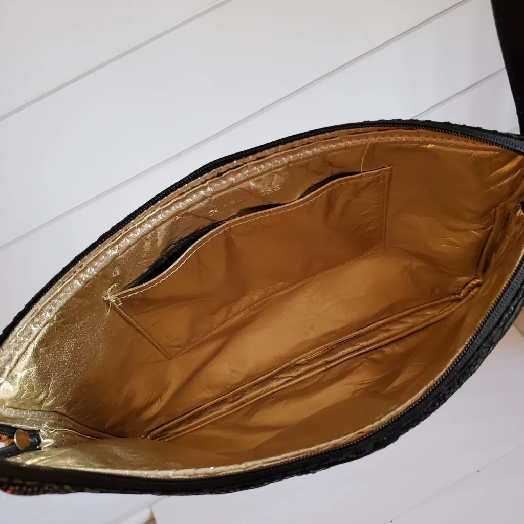 MICHAEL KORS Black Python Style Notebook Cover with‎ Strap Crossbody Bag - Image 4