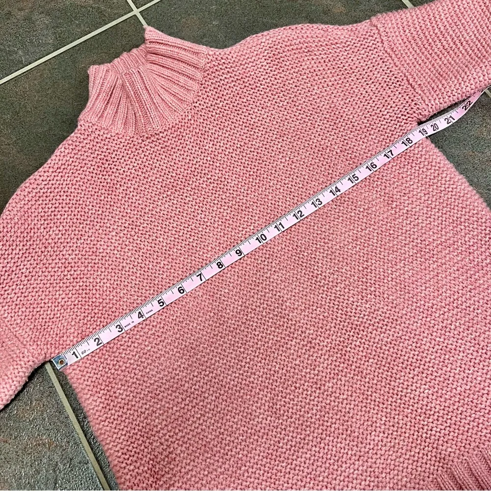 Marine Layer Remi Mock Neck Long Sleeve Knit Sweater Ash Rose Pink Small S - Image 11