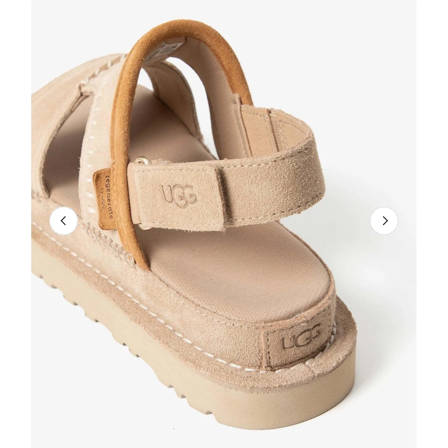 UGG Fluff Yeah Slide Sandal Tan Suede Women's Size 8 Platform - Image 8