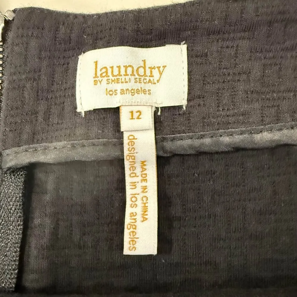 Laundry by Shelli Segal Quilted Texture Pencil Skirt Womens Size 12 Black Career - Image 3