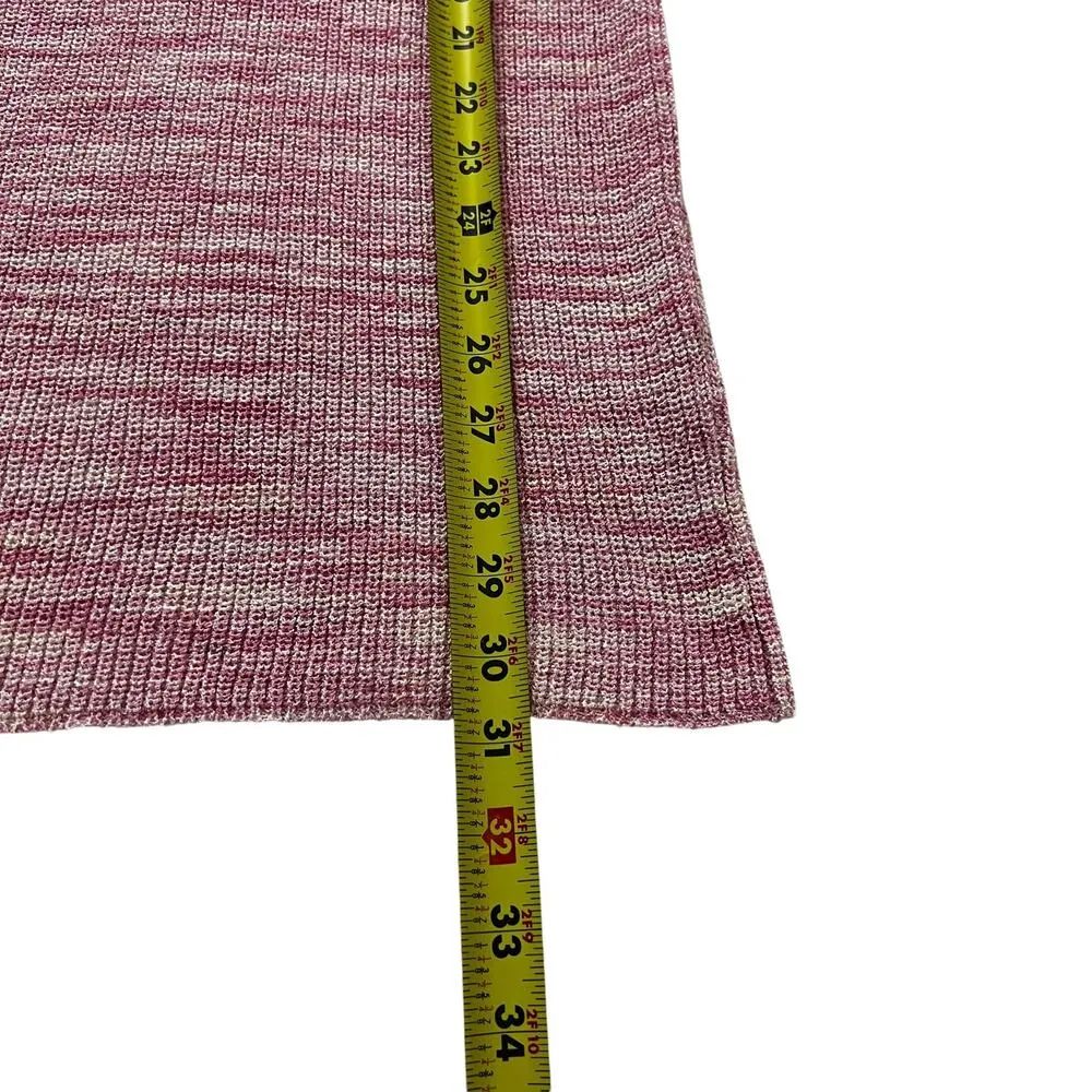 Et Clet Pink Knit Halter Mini Dress Women Size Medium | 61-33 - Image 7