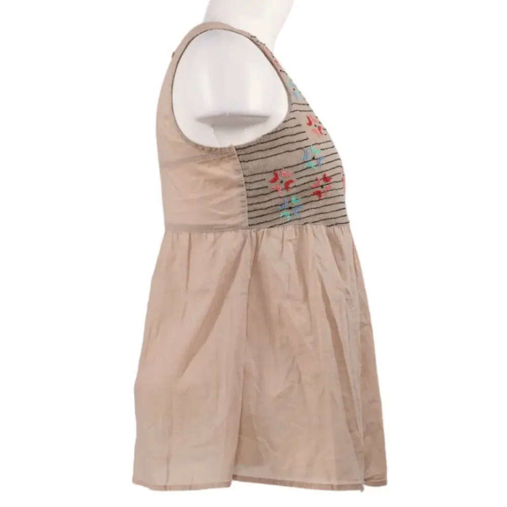 Mudd Embroidered Tank Top Tan Size Small - Image 6