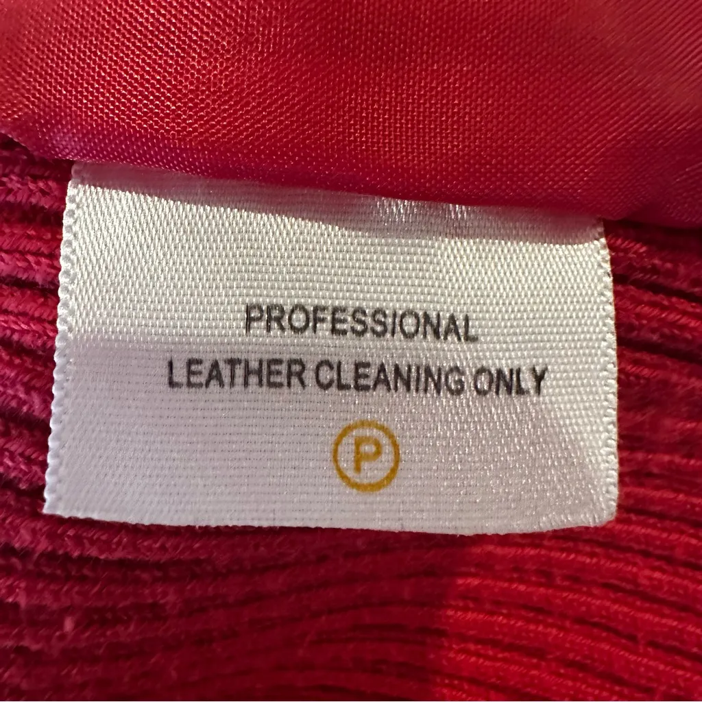 Tehama Nancy Haley Suede Ribbed Knit Sleeves Jacket Women's Medium Fuchsia Pink - Image 8