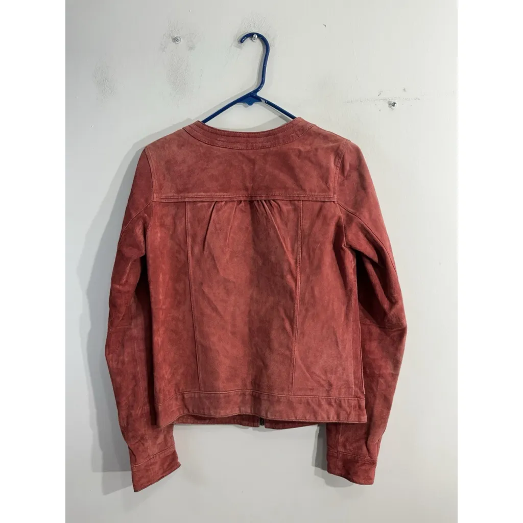 Womans In Extenso Jacket Small Coral Full Zip Pockets - Image 2