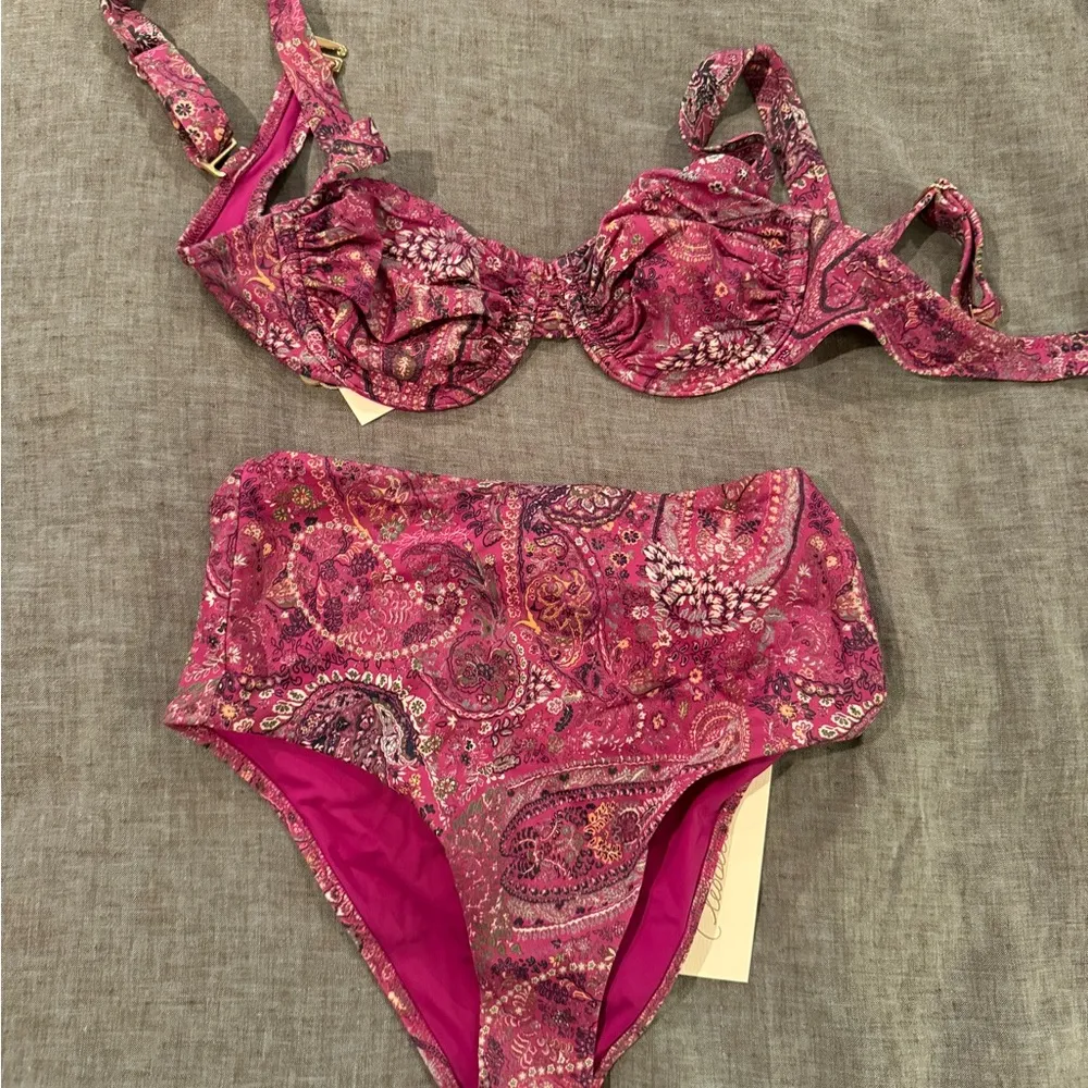 Cleobella Pink Paisley Bikini Set - Image 2