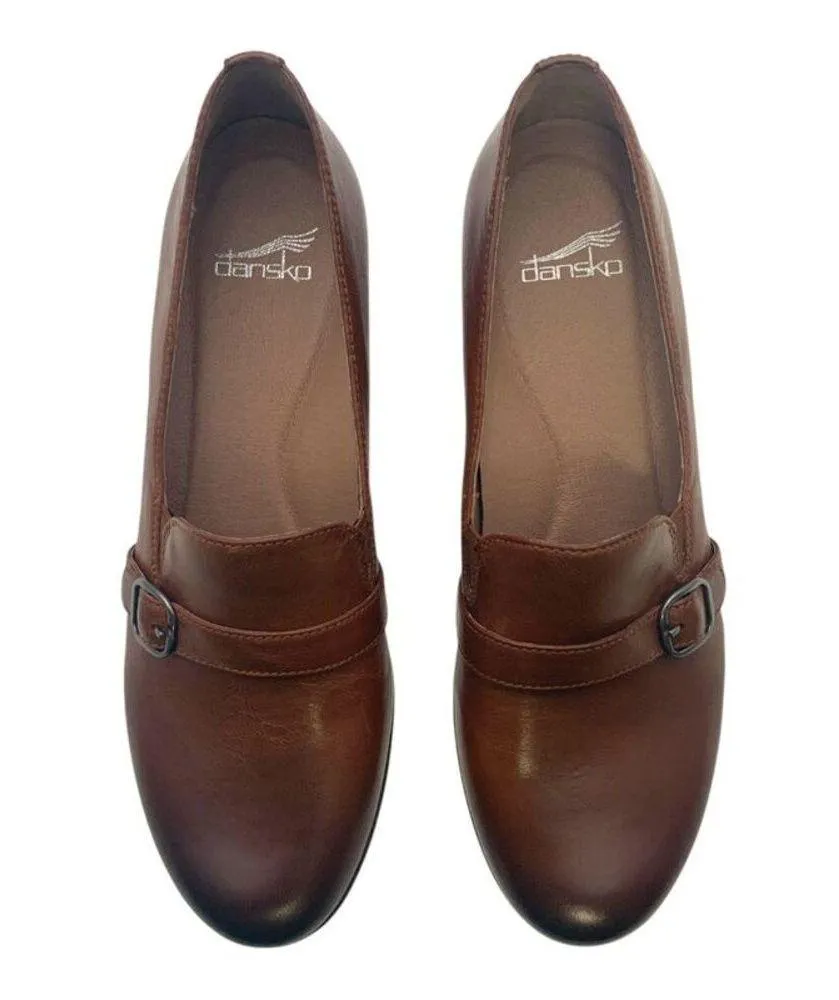 Dansko Rosalie Burnished Calf Block Heel Loafer Chestnut Women's US 11.5/EU 42 - Image 5