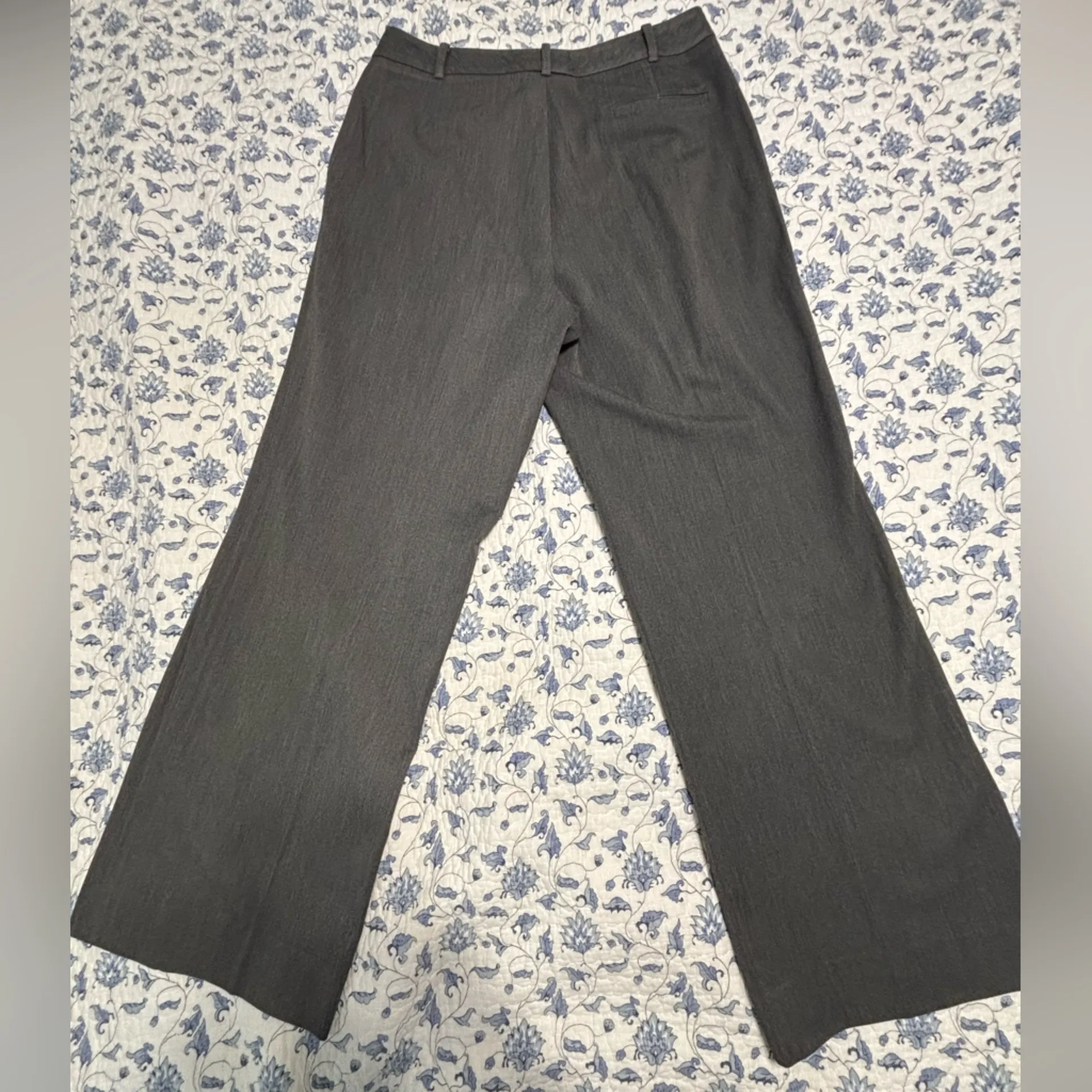 Brooks Brothers women’s 346 Stretch Medium Gray Wide-Leg dress Pants  Size 10 - Image 3