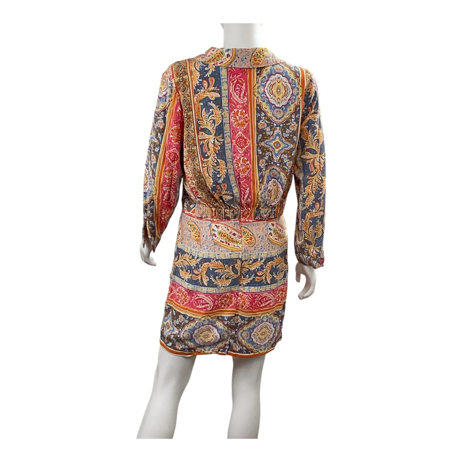 Rachel Zoe Paisley Print Twist Front Shirt and Skirt Set Women's Size M - Image 2