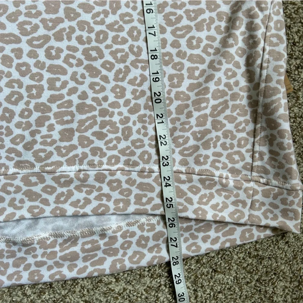 NWT Rae Dunn Animal Print Cream White Crew Neck Sweatshirt Football Mom 1X - Image 7