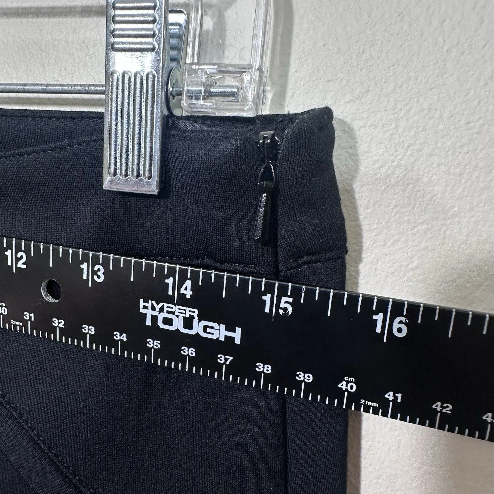 ABS Platinum Women’s Ponte Pants Size 4 Black Zip Pocket Waist 31 Inseam 29 Stre - Image 3