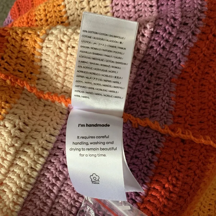 Farm Rio Anthropologie Crochet Mini Wrap Dress Belt Small New NWT Orange Purple - Image 14