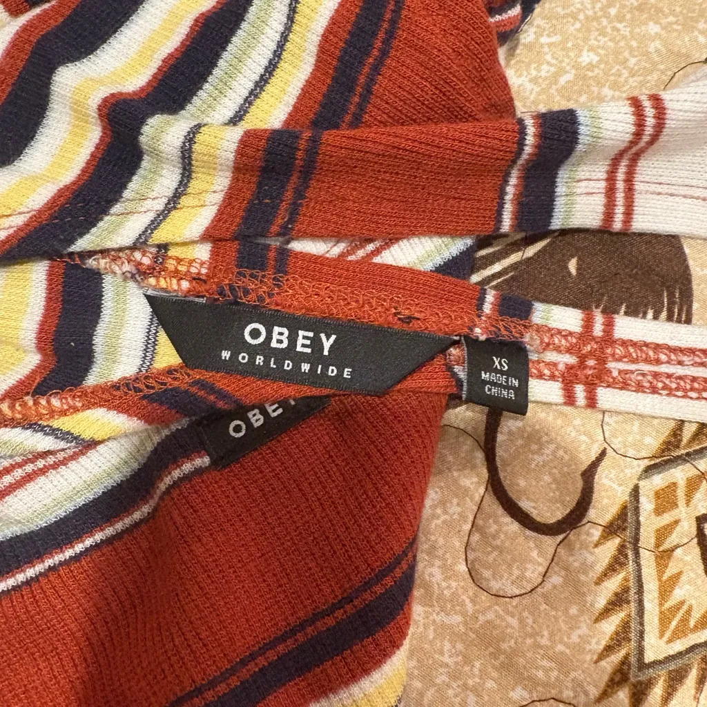 OBEY Homesick Striped Mini Dress - Image 6