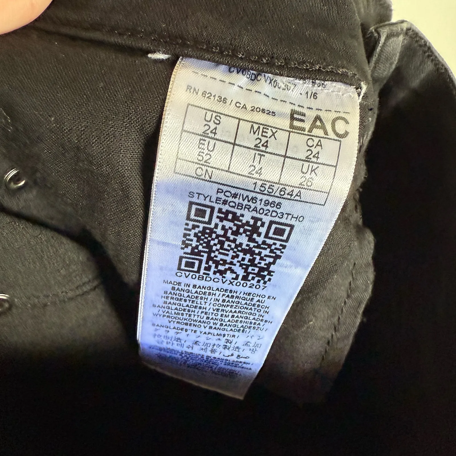 Guess Womens Jeans 24 Medium Rise Curvy Skinny Sienna Black Denim‎ Stretchy - Image 6