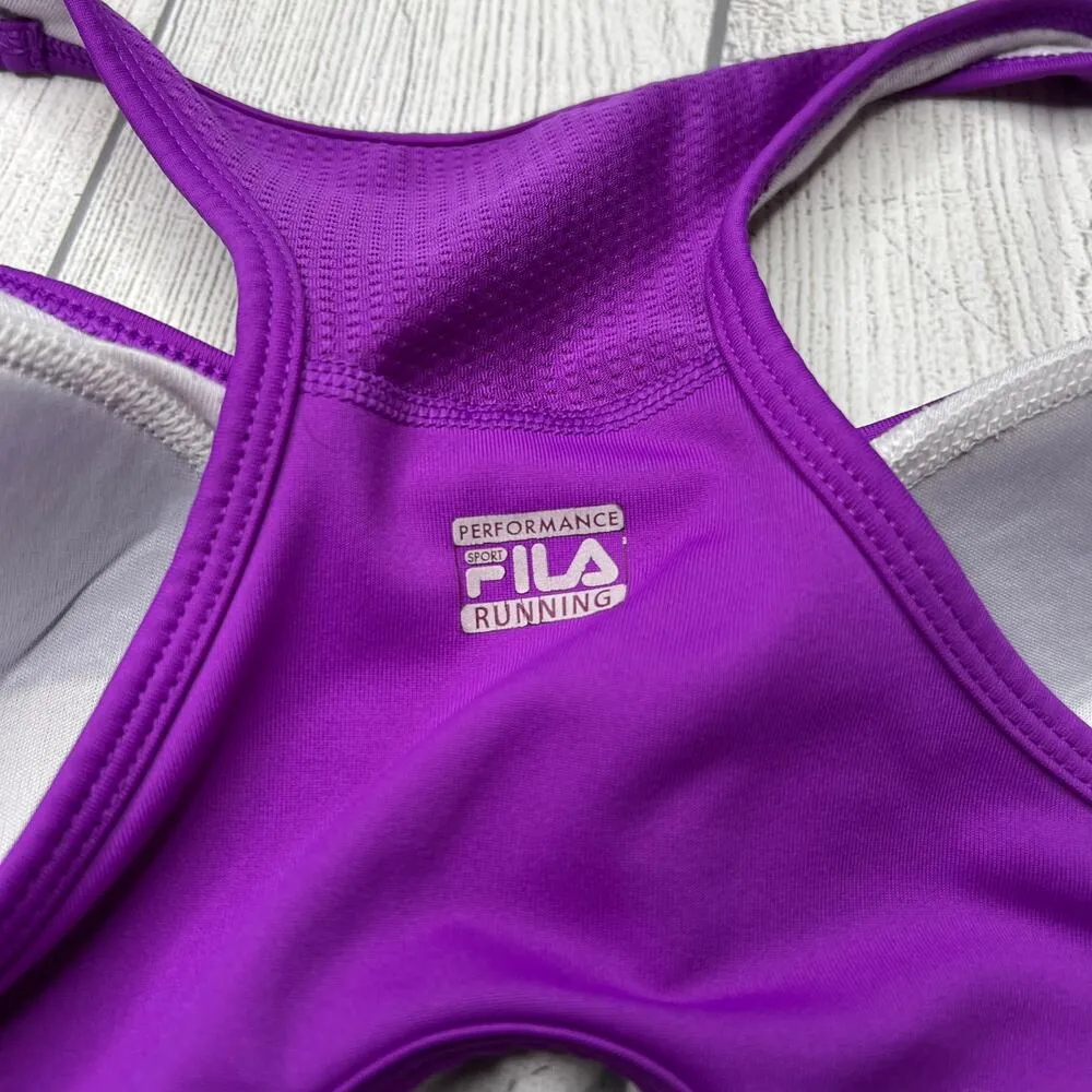 Fila Sport Purple Medium Support Racerback Sports Bra Size Large - Image 7