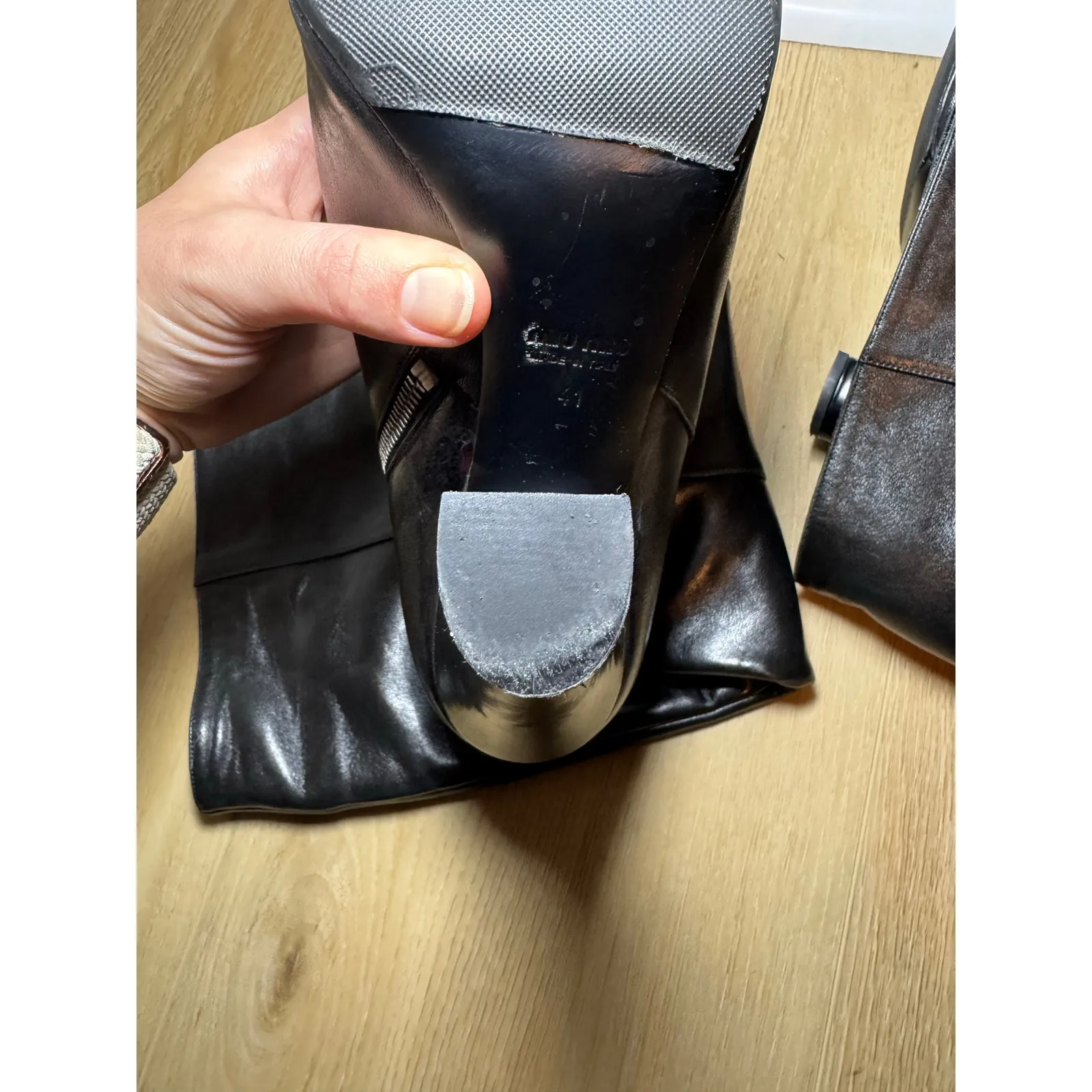 Miu Miu Leather Knee High Boots - Image 7