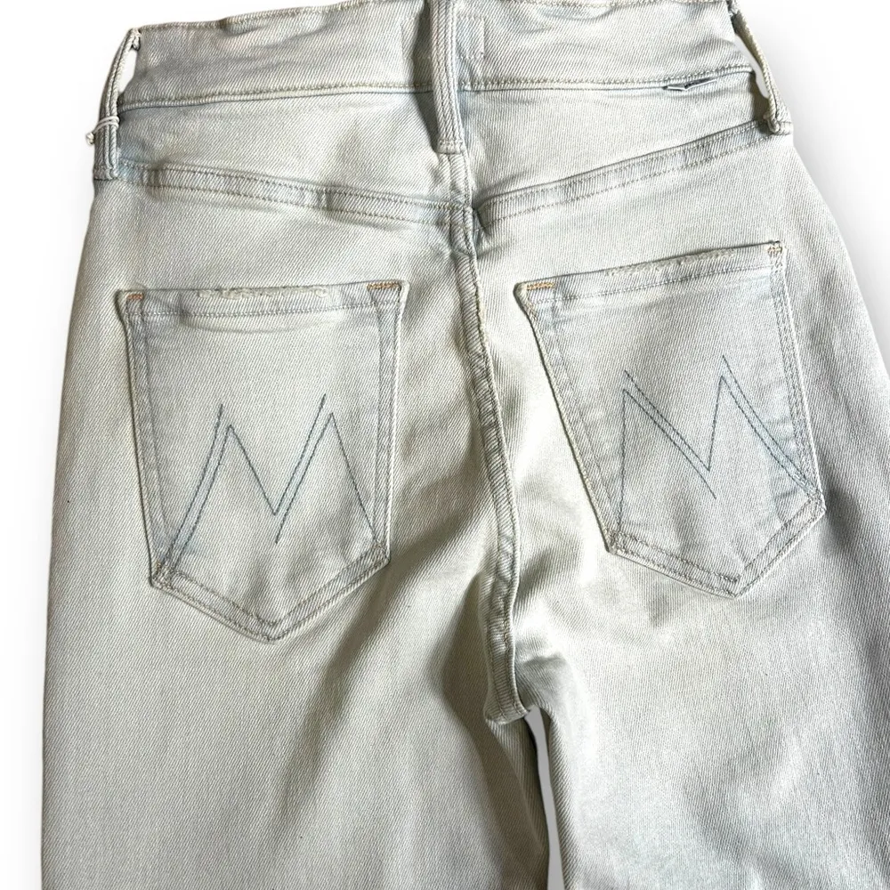 Mother the Pixie Tomcat Distressed Ankle Straight Leg Jeans Light Wash Size 24 Blue - Image 13