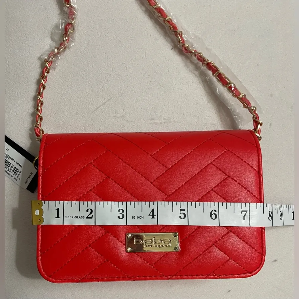 Bebe NEW  Sophia Crossbody Bag Purse Candy Apple - Image 6