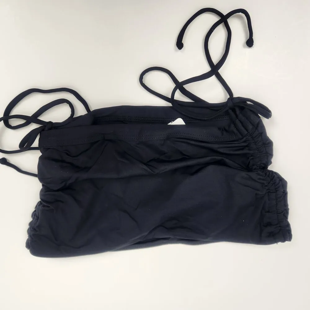 L*Space Kim Bikini Top in Black Strapless Tube Size Small NWT - Image 4
