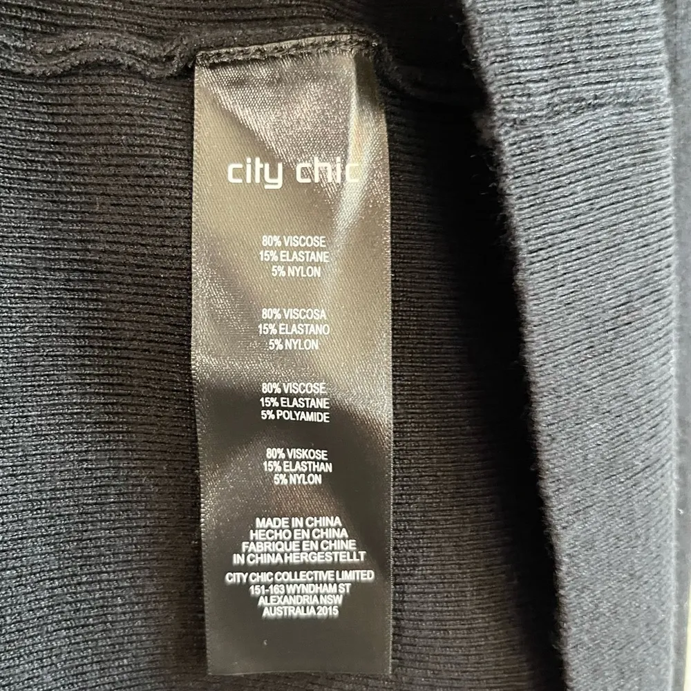 City Chic Sweater Black Criss Cross Long Sleeves Knit Sz 22 (XL) NWT - Image 11