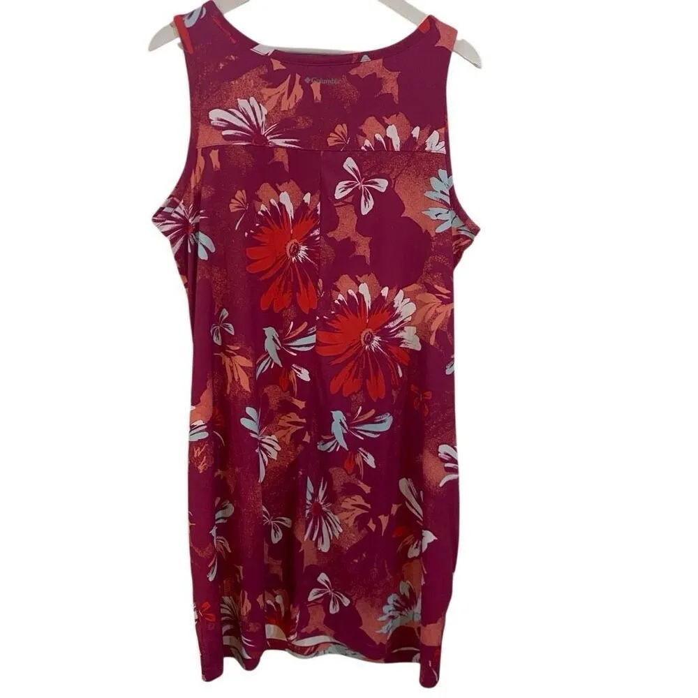Columbia XL floral tank dress pink White size XL - Image 4