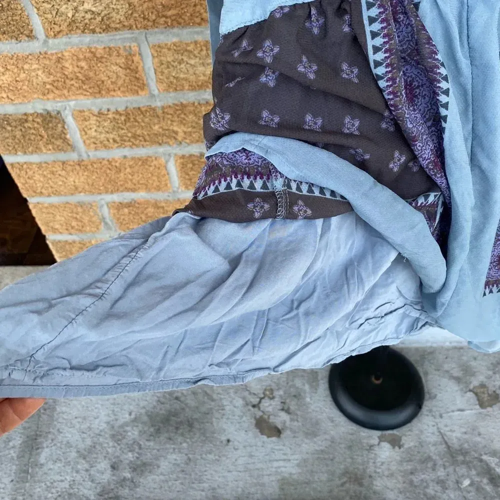 Free People Dusty Blue Santa Cruz Kimono small - Image 4