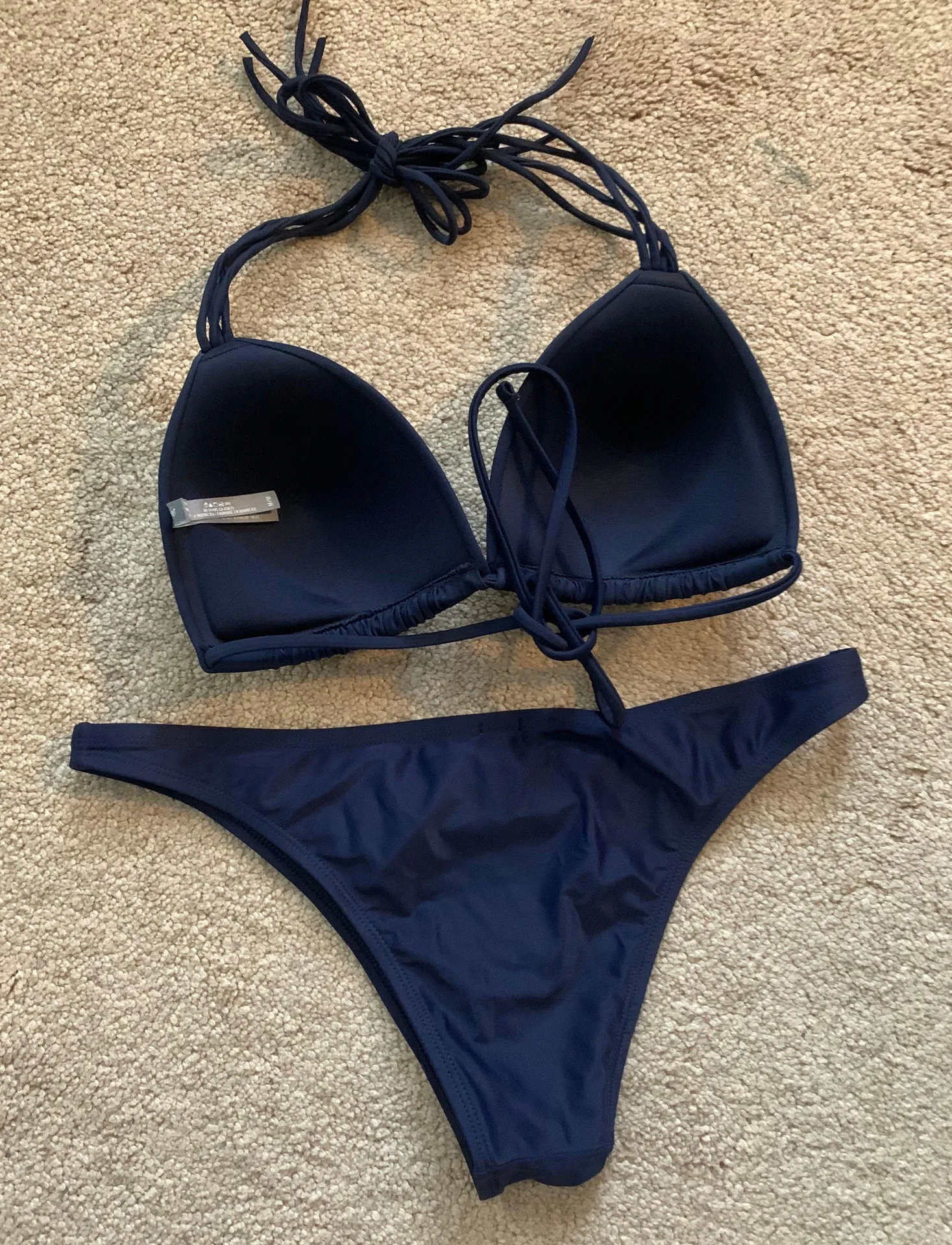 Aerie Triangle Bikini Navy - Image 2