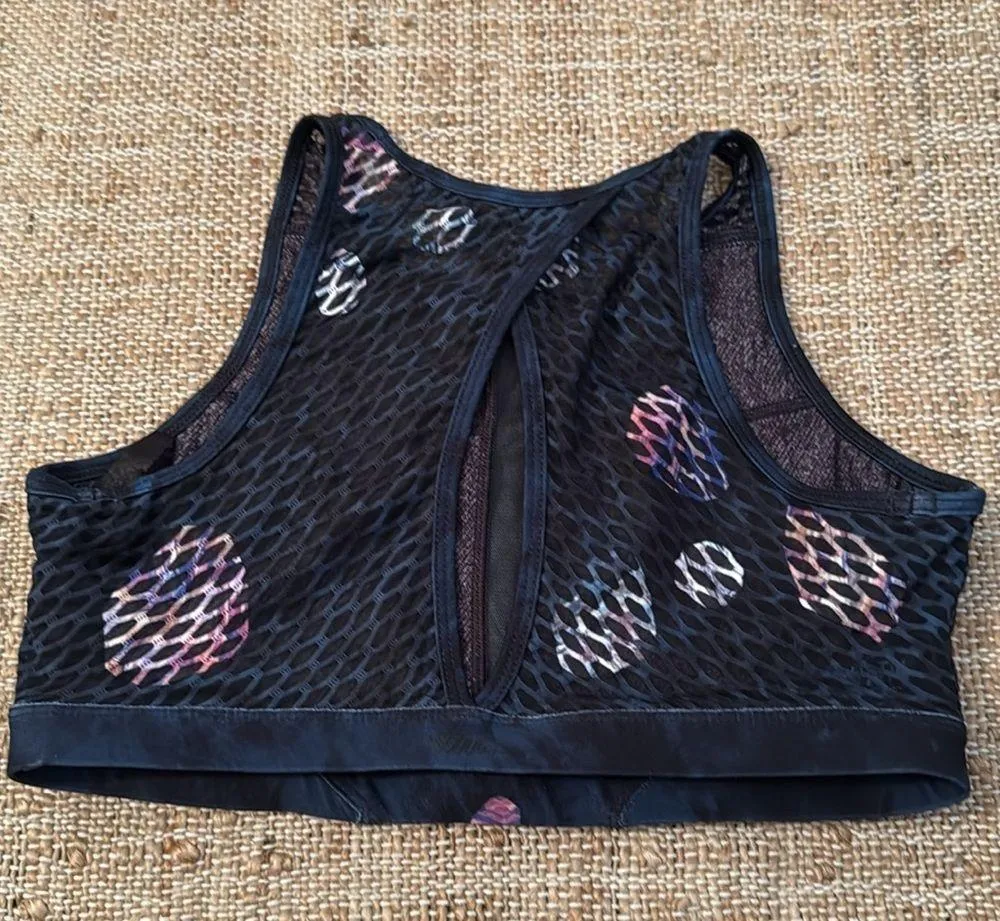 Peloton x WITH Asteroid High Neck Sports Bra Womens M Workout Athletic Open Back - Image 2