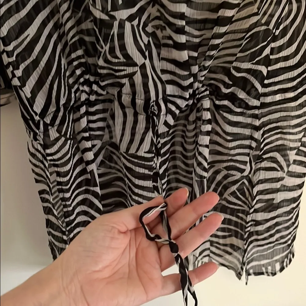 Zebra Print Long Sleeve Dress Size L - Image 6