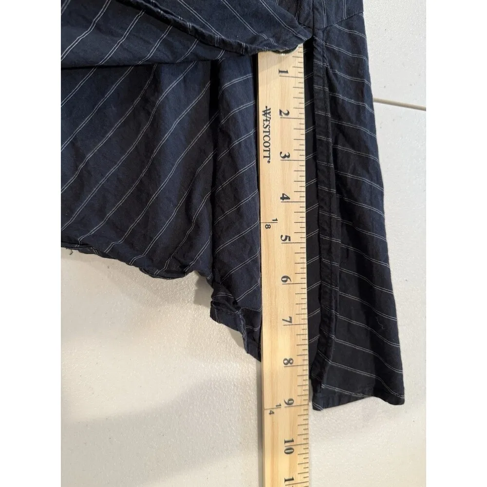 Joie Dress Women Small Black Striped Asymmetric Hem Wednesday Addams Goth Grunge - Image 8