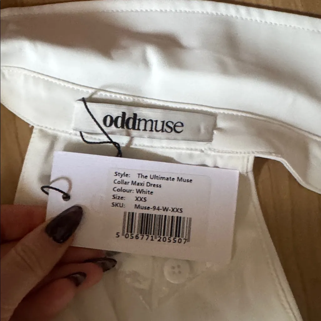 ODDMUSE THE ULTIMATE MUSE COLLAR MAXI DRESS White Size XXS - Image 3