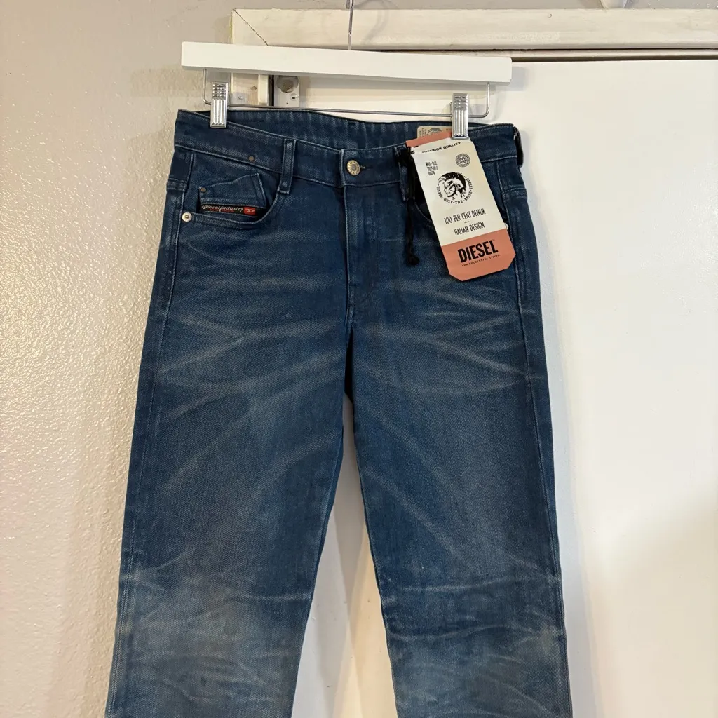 Diesel Jeans D-Rifty Slim Low Waist 08701 Stretch 26 Distressed Aged Dirty Ugly - Image 3