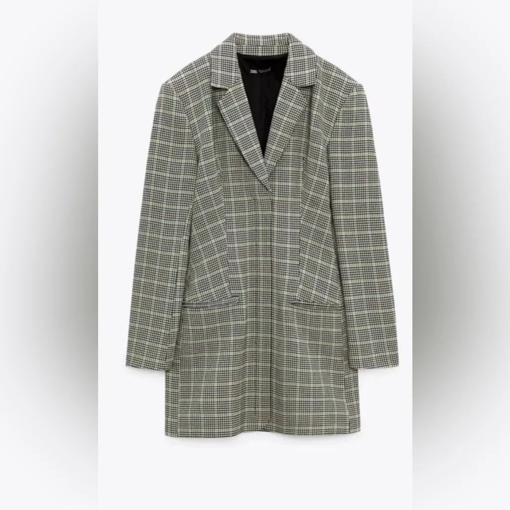 Zara Women’s Plaid Blazer Dress - Image 5