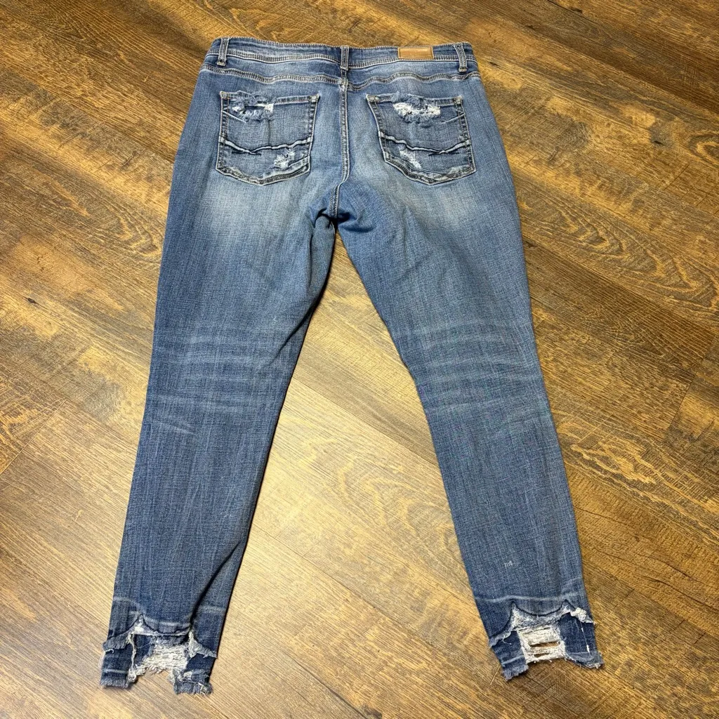 BKE Gabby Jeans Curvy Fit High Rise Ankle Skinny Women's 29 Distressed Stretch - Image 7