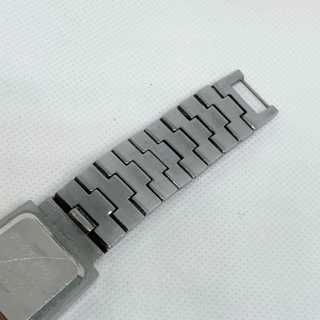 Parpor women watch silver tone green stones Quartz mop dial 25mm 6.5” running - Image 7