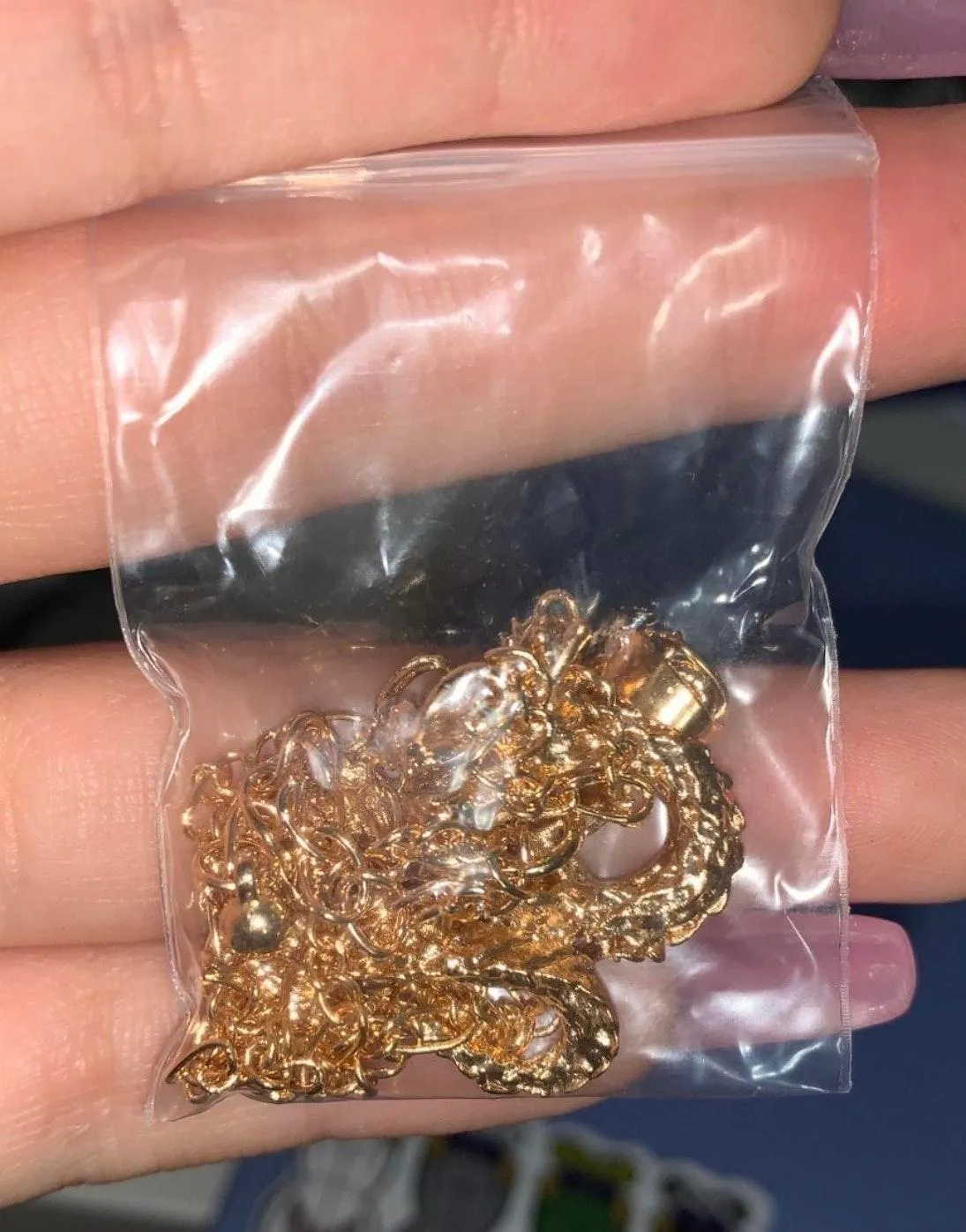 NEW Dragon Charm Pendant Necklace Gold - Image 3