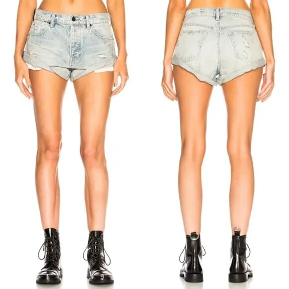Alexander Wang Hike Rolled Vintage Bleach Shorts Women’s Size 27 - Image 2