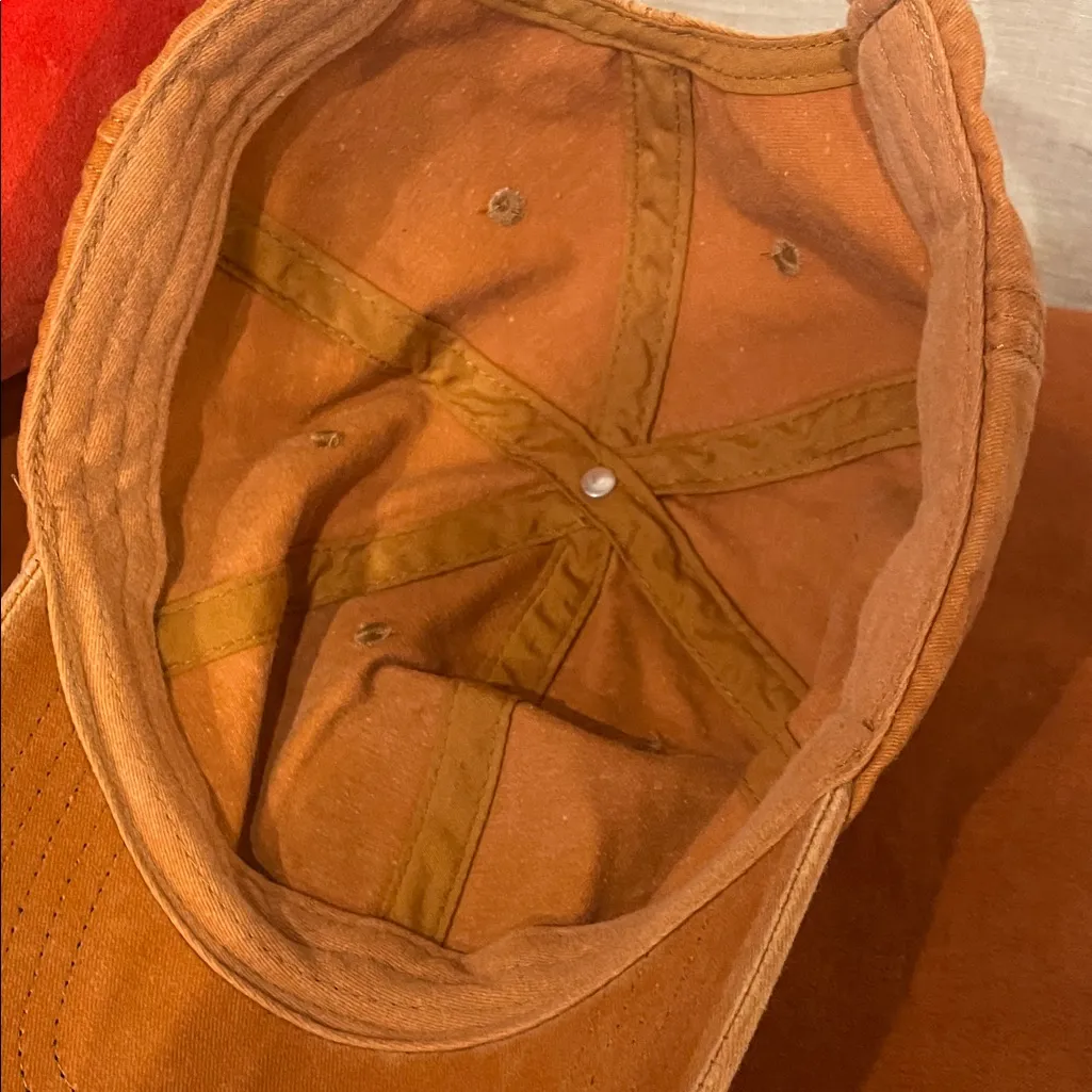 Light brown Smiley Face Cap like new Yellow - Image 4