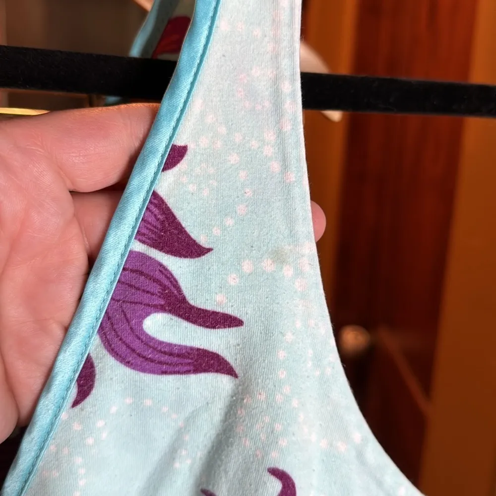 Nick & Nora Koi Fish Blue Sleeping Gown Chemise Dress Size Small - Image 5