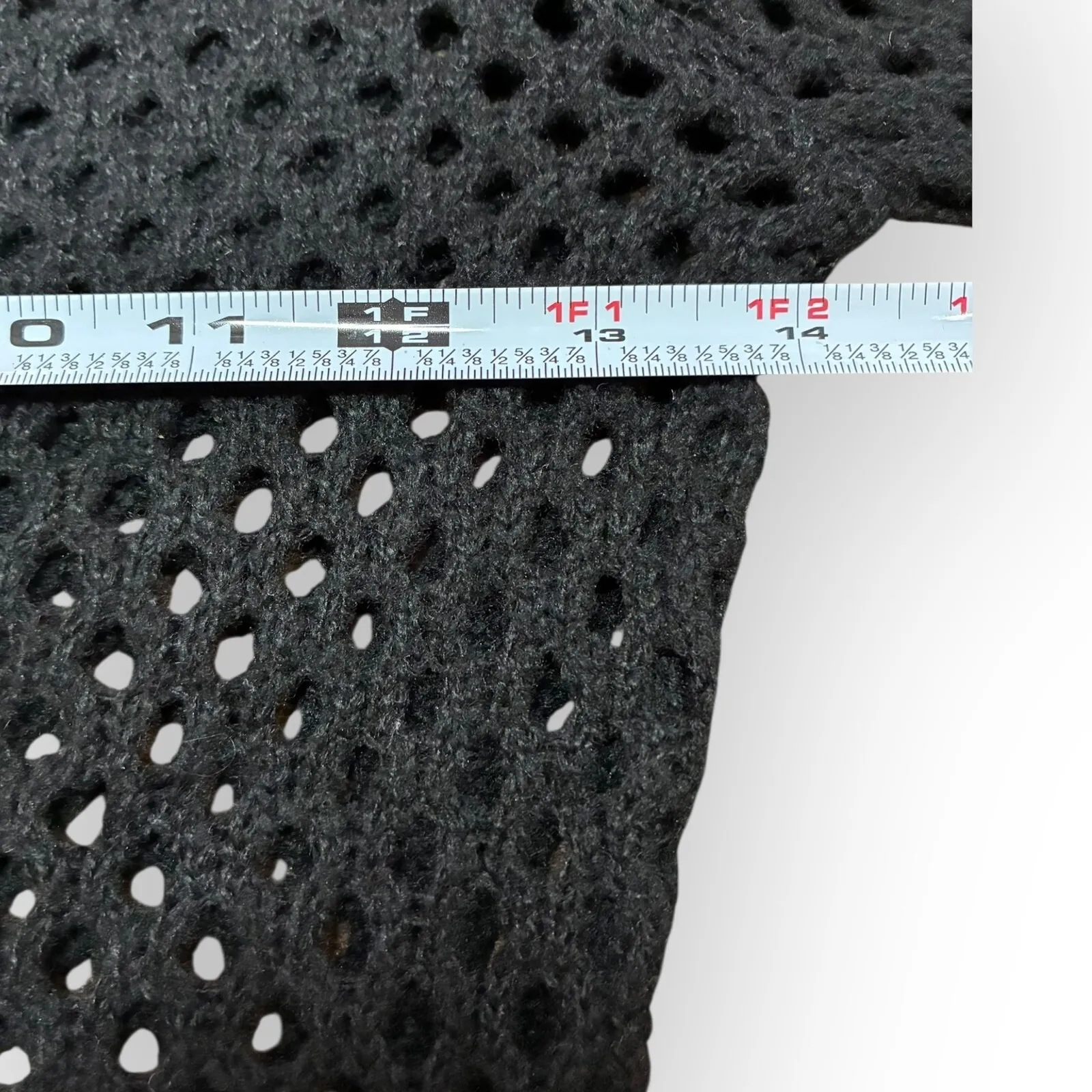 PrettyLittleThing Black Open Knit Maxi Dress XS Mock Neck Long Sleeve NWT - Image 5