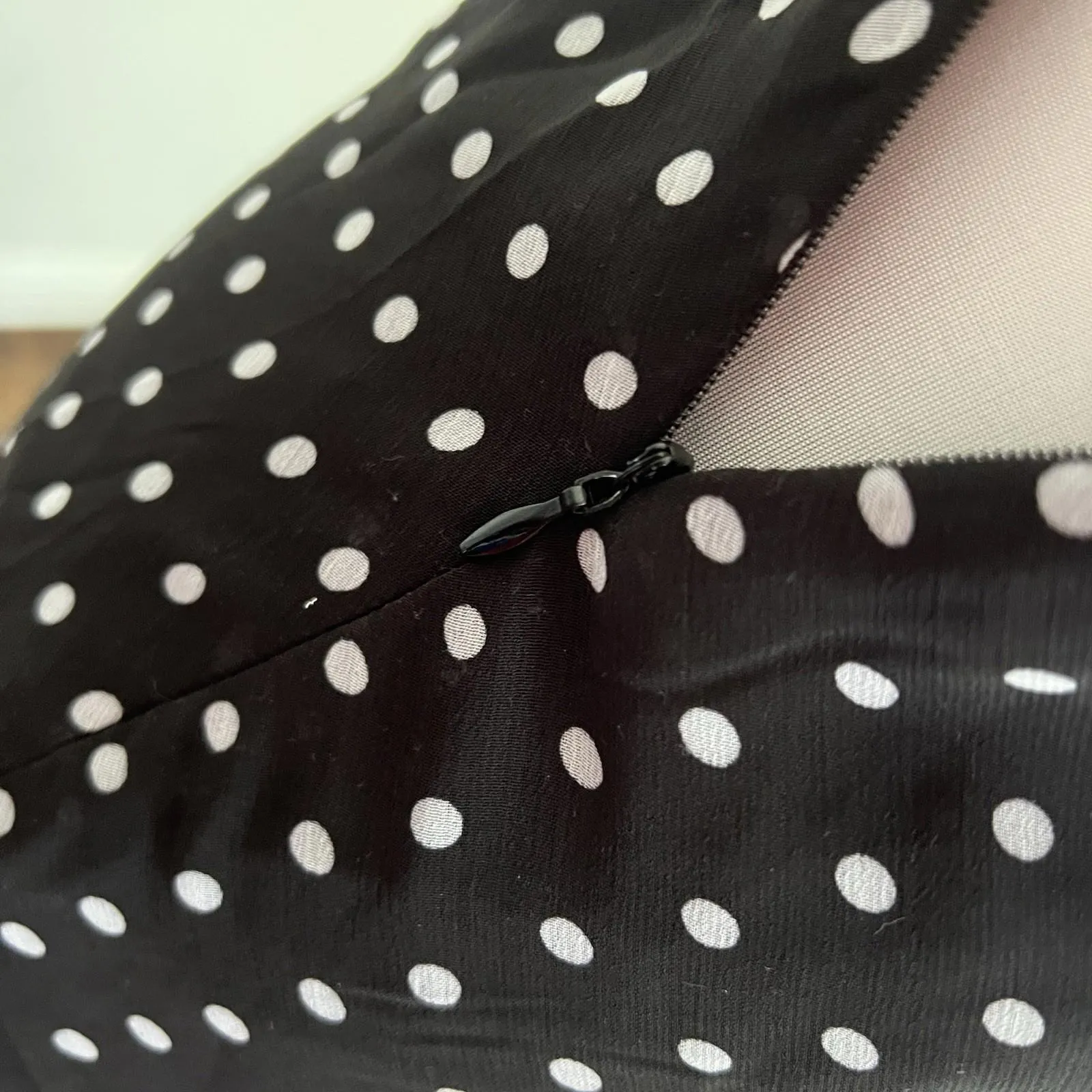 Princess Polly Black White Polka Dot Maxi Dress Spaghetti Strap Slip Y2K Sz US 2 - Image 6