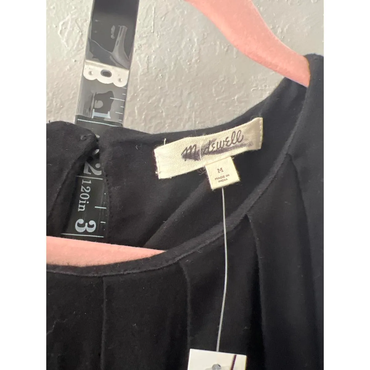 Madewell Black Sleeveless Pleated Blouse Top, Size M - Image 2