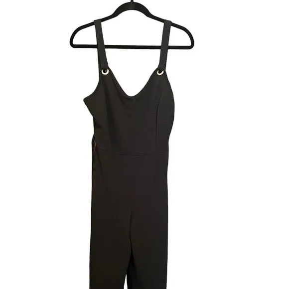 Caution to the Wind Women's Black Cropped Jumpsuit - Image 3