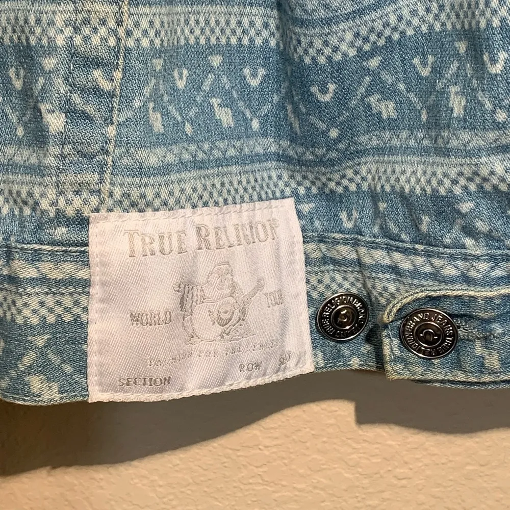 True Religion Plus Size Denim Trucker Jacket - Image 7