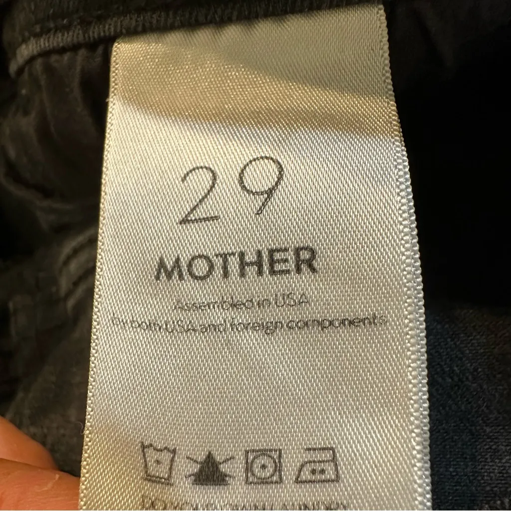 Mother Women's Not Guilty The Hustler Ankle Fray High Rise Jeans Size 29 Black - Image 10