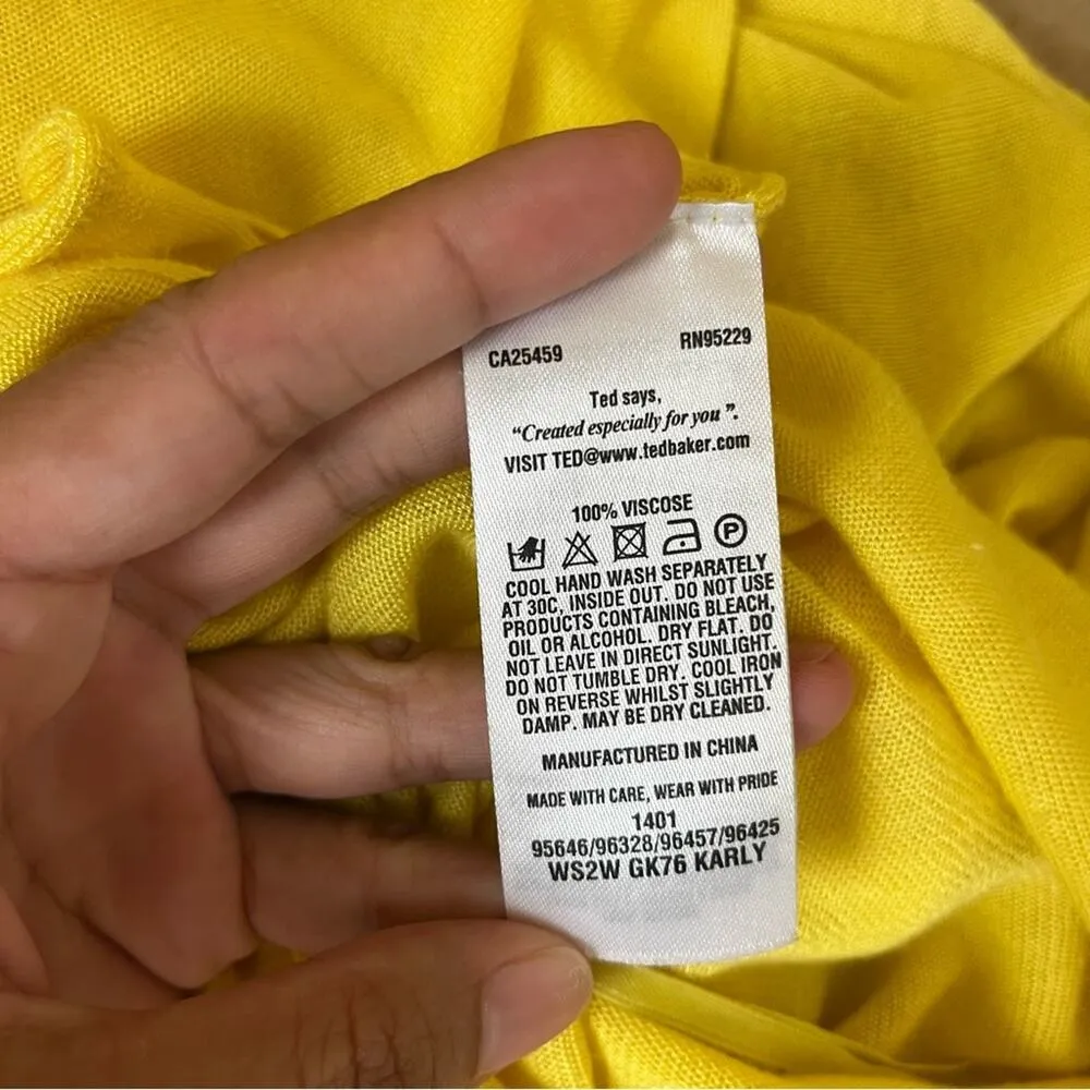 Ted Baker London Yellow Drape Sweater - Image 9