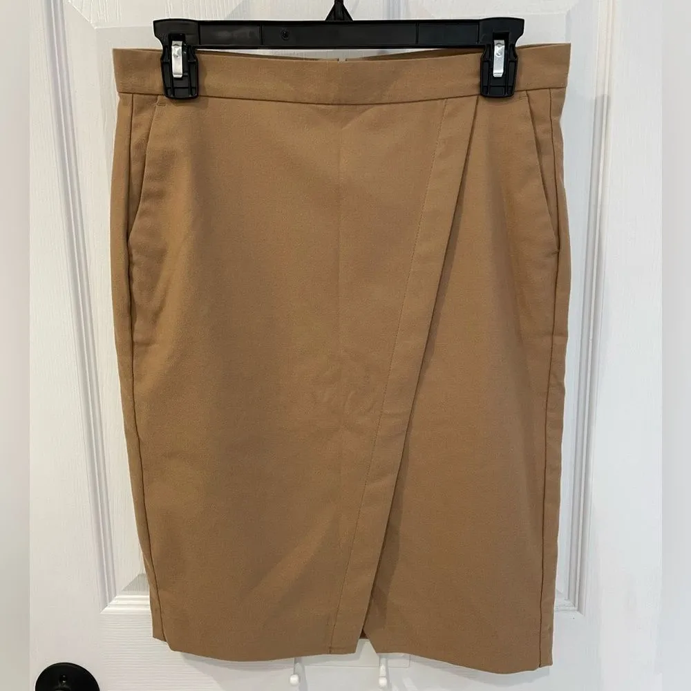 Banana Republic Tan Front Slit Professional Office Pencil Skirt Women’s Size 2 - Image 3