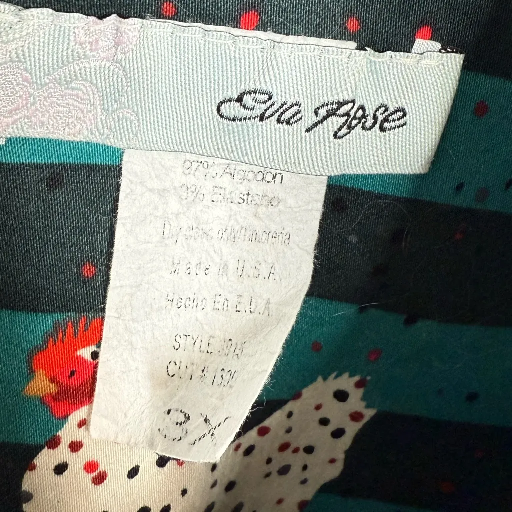 Eva Rose Teal Stripe Chicken Fit - Image 5