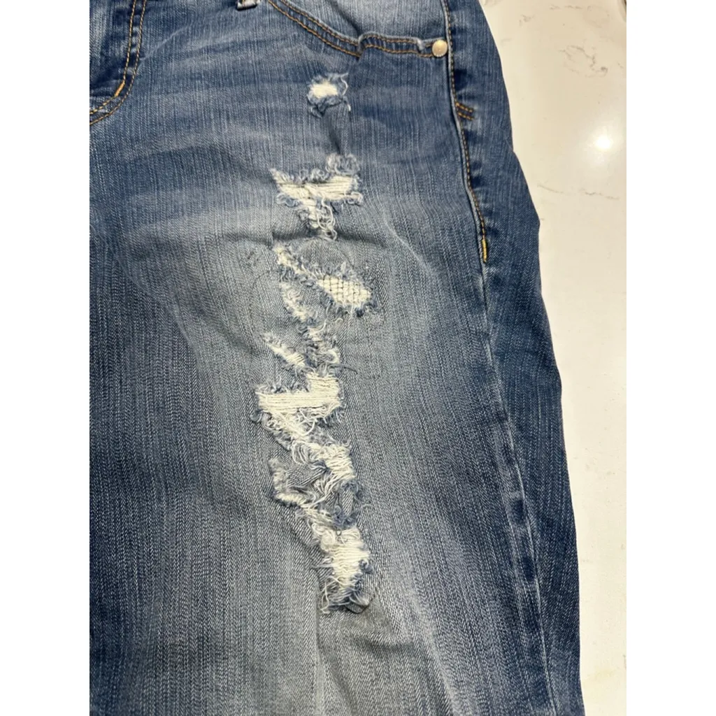 Torrid Distressed Jean Shorts Plus Size 14 Blue - Image 4