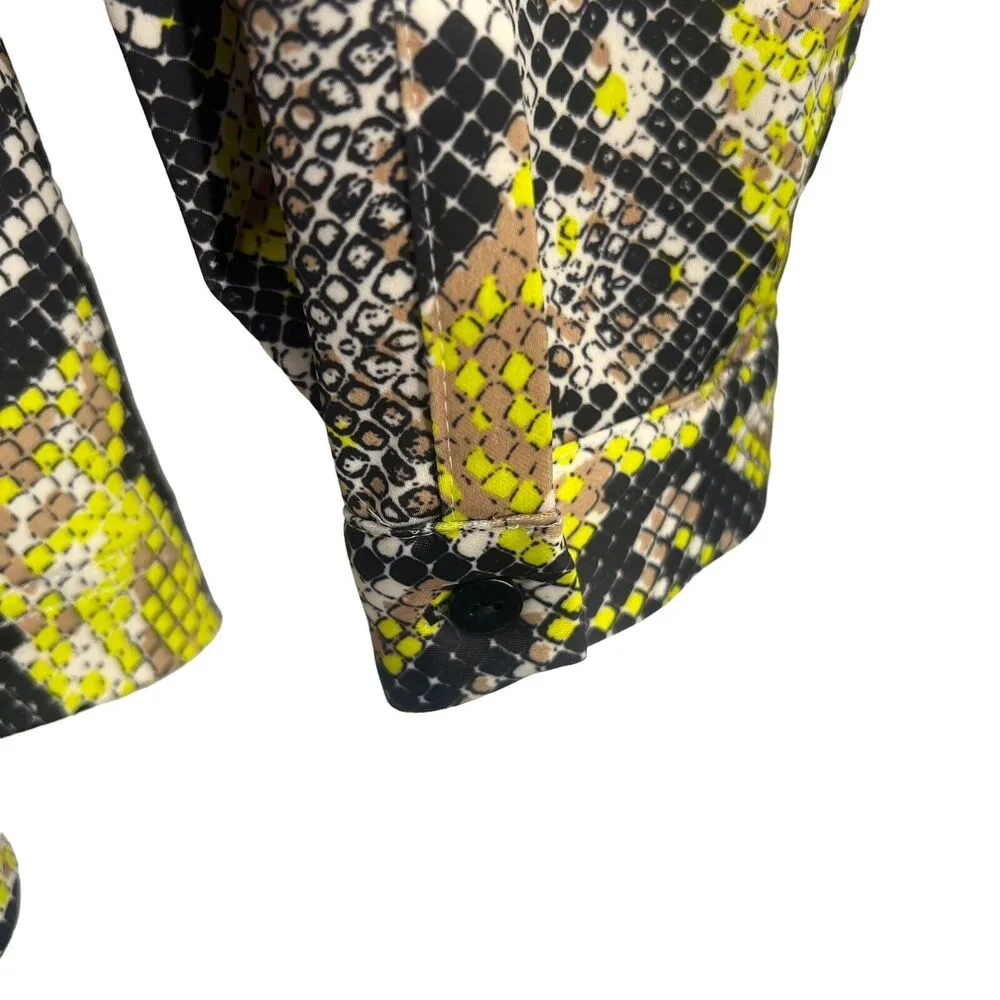 Universal Standard Lucian Snake Skin Yellow Black Top Small 14/16 New - Image 4